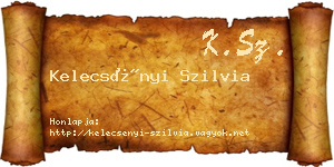Kelecsényi Szilvia névjegykártya