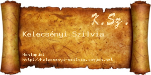 Kelecsényi Szilvia névjegykártya